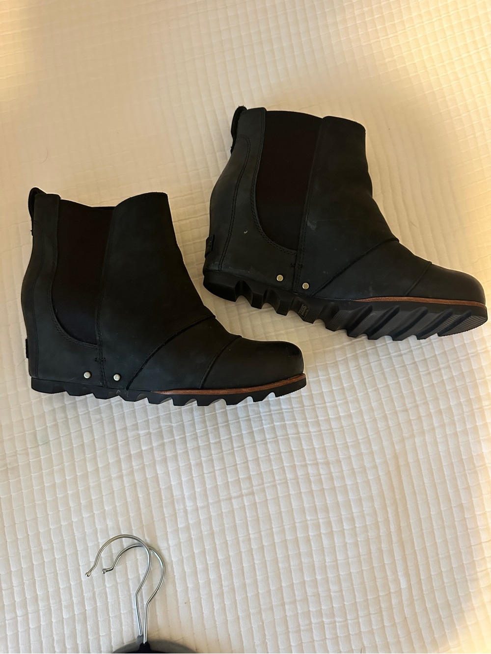 Women's Black Wedge Ankle Boots Sorel